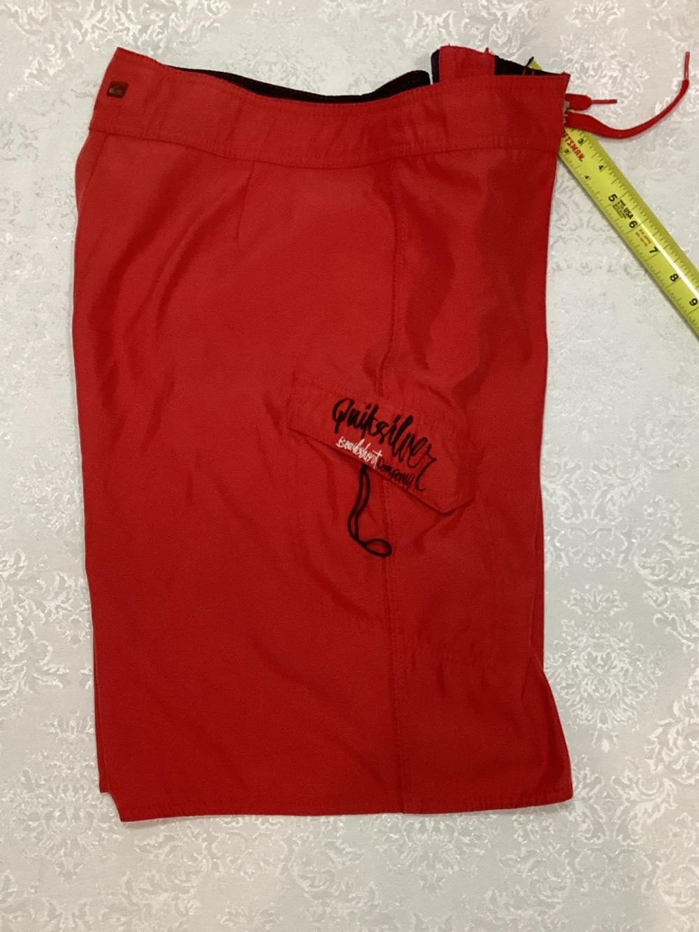 Quiksilver Red Surf Boardshorts with Side Pocket
